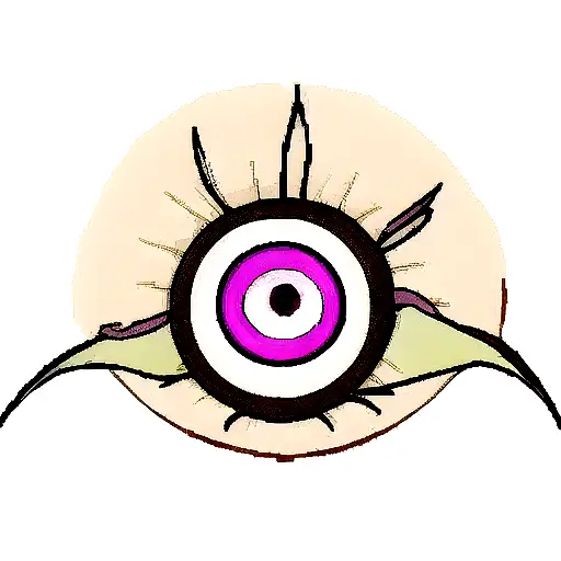 combination of lucifers crying eye and gojo satorus eye tattoo design idea