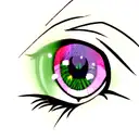 combination of lucifers crying eye and gojo satorus eye tattoo design idea