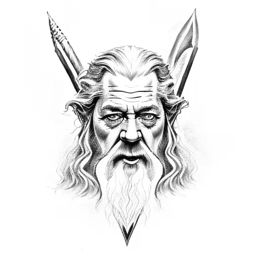 Gandalf tattoo design idea