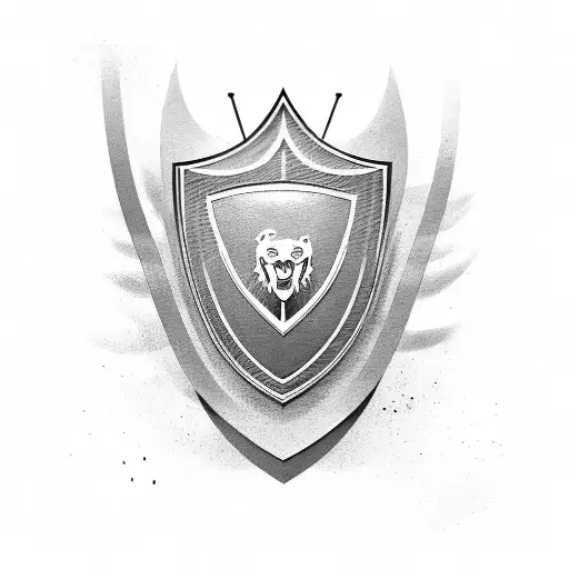 shield wall lineman football tattoo design idea