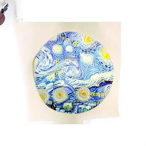 starry night by vincent van gogh inside flowers  tattoo design idea