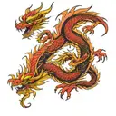 Vietnamese ascending dragon tattoo design idea