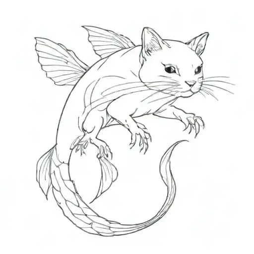 fisher (Pekania pennanti) tattoo design idea