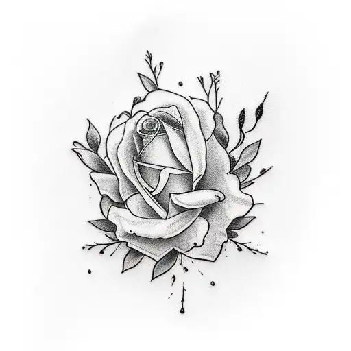 incorporate delicate flowers and foliage, utilizing minimal ink while still allowing for subtle pops of color for sleeve tattoo design idea