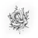 incorporate delicate flowers and foliage, utilizing minimal ink while still allowing for subtle pops of color for sleeve tattoo design idea