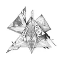triangle and inside of it something about lebanon tattoo design idea