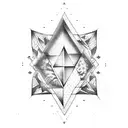 triangle and inside of it something about lebanon tattoo design idea