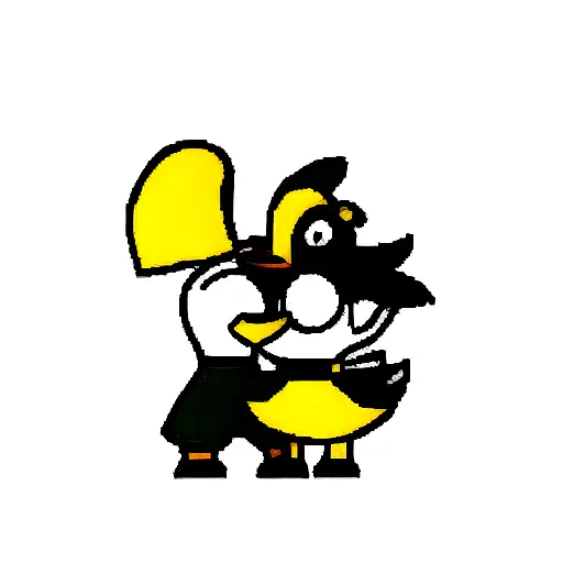 duck couple love and fury tattoo design idea