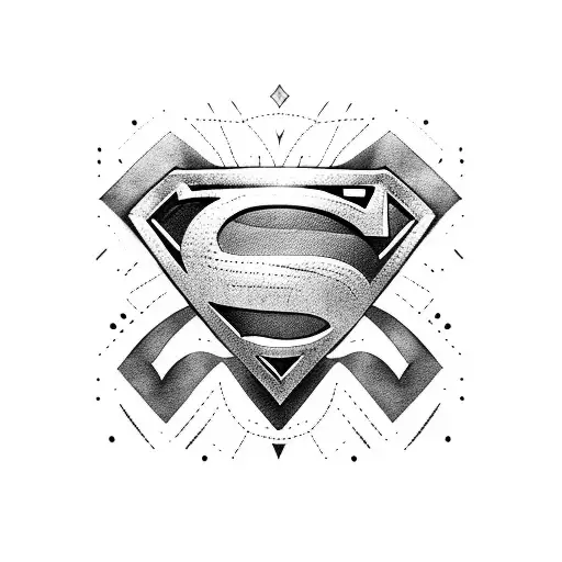 Superman Scandinavian Rome  tattoo design idea