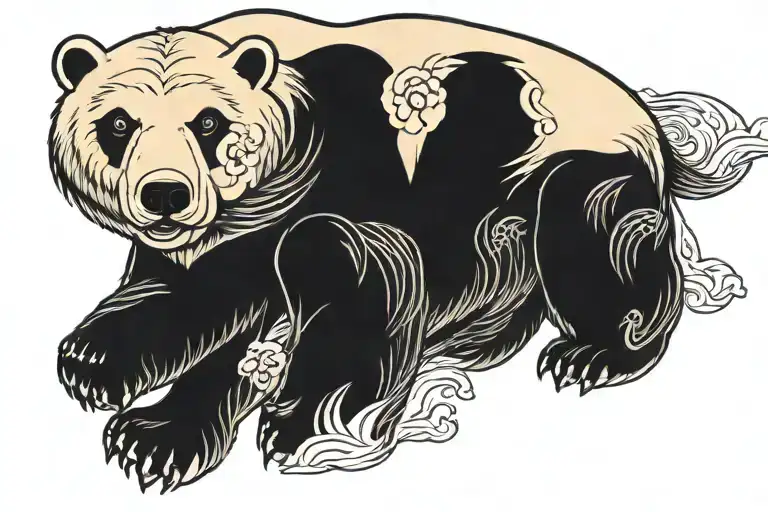 polar bear tattoo design idea