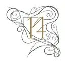 number 14 tattoo design idea