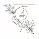 number 14 tattoo design idea