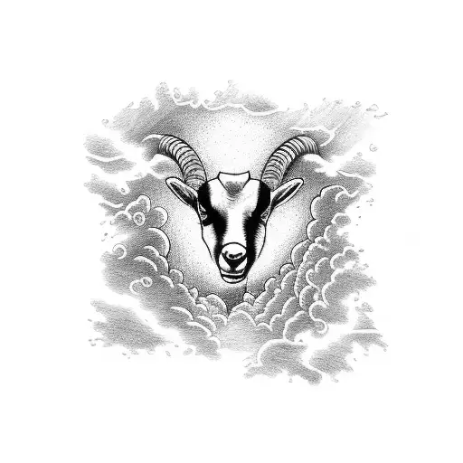 Draw a chest tattoo with clouds and stairs to heaven saying long live the goat mj with me and my brother in front shakin tattoo design idea
