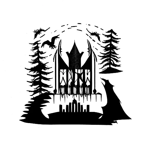 game of thrones stark house tattoo design idea