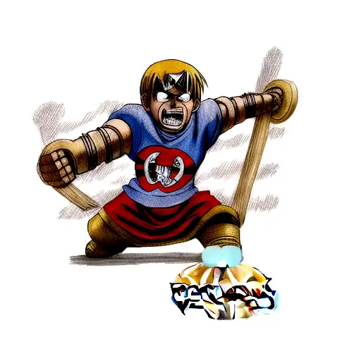 iron maiden tattoo design idea