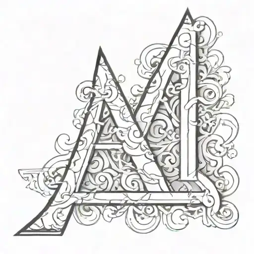 Letters A P M C tattoo design idea