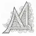 Letters A P M C tattoo design idea