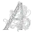 Letters A P M C tattoo design idea