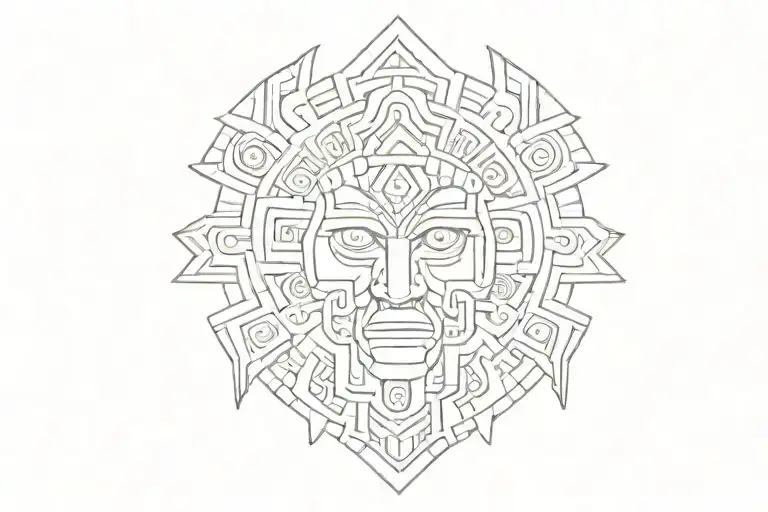 aztec chest design tattoo design idea
