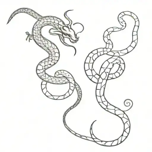 scorpion and snake tattoo design idea