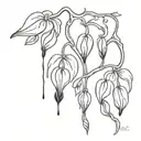 black bleeding hearts  tattoo design idea