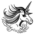 Rainbow zebra unicorn with wings tattoo design idea