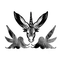 Rainbow zebra unicorn with wings tattoo design idea