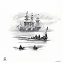 slave traid ships east india trading company pirates  tattoo design idea