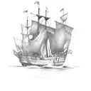 slave traid ships east india trading company pirates  tattoo design idea