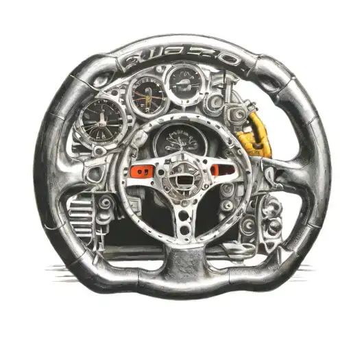 Formula 1 Steering Wheel tattoo design idea