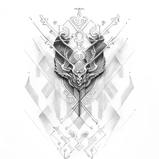 Lyre tattoo design idea