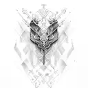 Lyre tattoo design idea