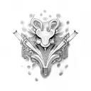 Lyre tattoo design idea