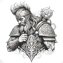 the god tyr Norse god tattoo design idea