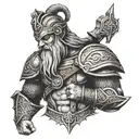 the god tyr Norse god tattoo design idea