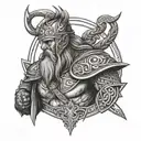 the god tyr Norse god tattoo design idea