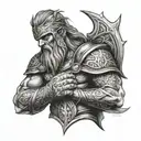 the god tyr Norse god tattoo design idea