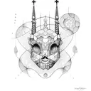 Barcelona gaudi tattoo design idea