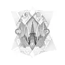 Barcelona gaudi tattoo design idea