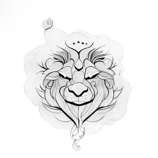 Flower, turtle, the lion king tattoo design idea