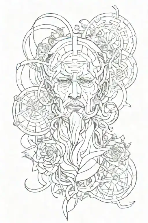 tactful stoicism tattoo design idea