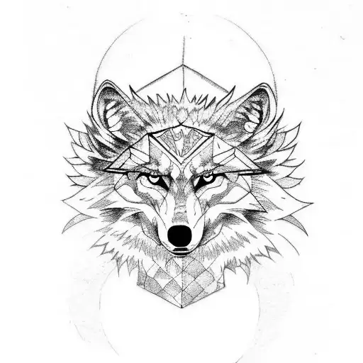 wolf with wings tattoo design idea