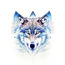 wolf with wings tattoo design idea