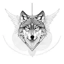 wolf with wings tattoo design idea
