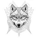 wolf with wings tattoo design idea