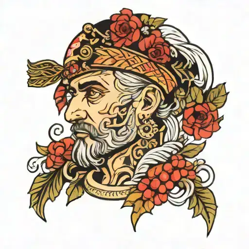 croatian male traditional people tattoo design idea