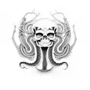 Snake Skeleton tattoo design idea