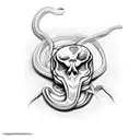 Snake Skeleton tattoo design idea