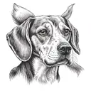 beagle dog tattoo design idea