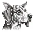 beagle dog tattoo design idea